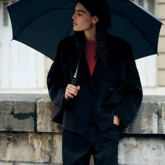 Zara Jackets & Blazers - Zara Black Pea Coat for Women